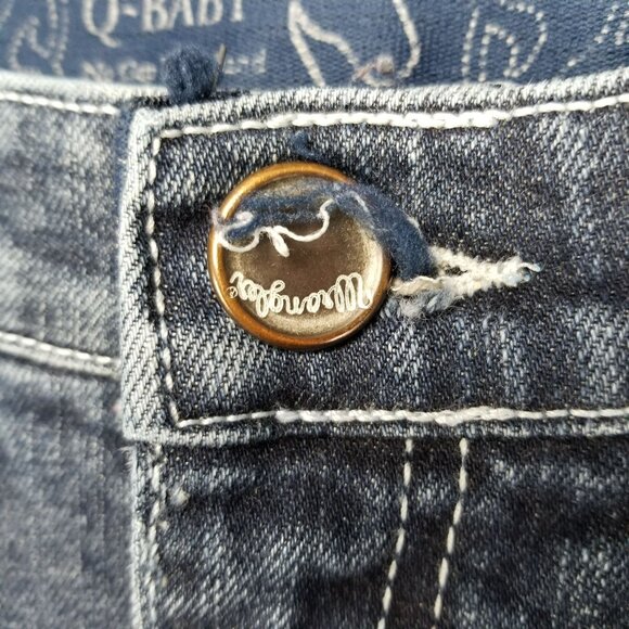 Wrangler Jeans Womens 3/4 Q Baby Stretch Mid Rise Bootcut *Altered Read* - Picture 4 of 16